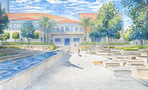 urban colored-sketch image